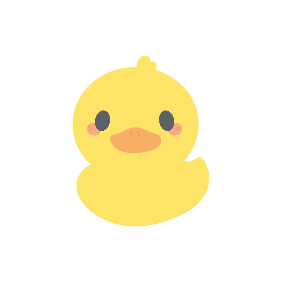 a yellow duck with a big smile on its face vector