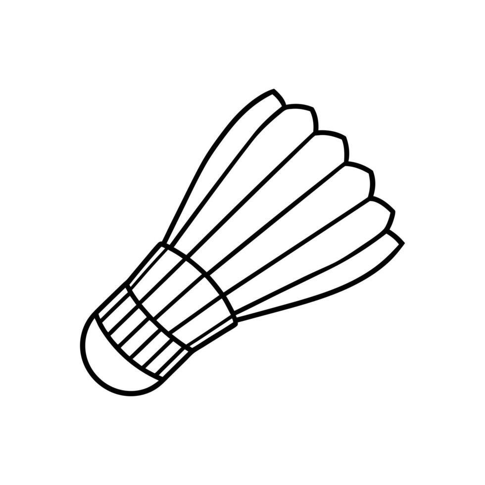 A silhouette of a shuttlecock vector