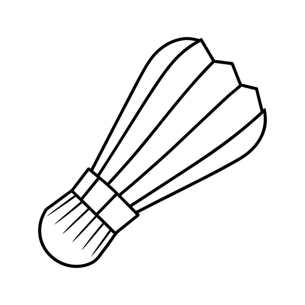 A silhouette of a shuttlecock vector
