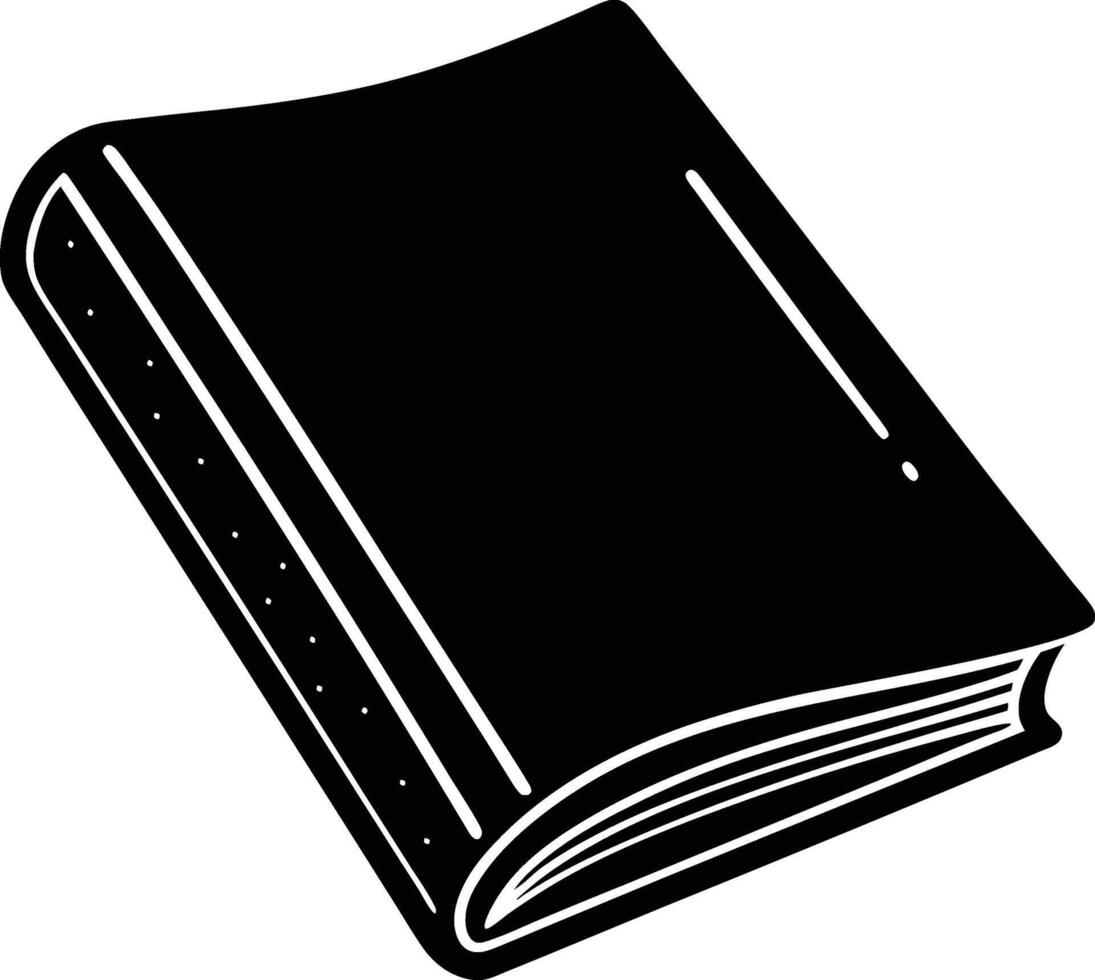 Book silhouette illustration vector