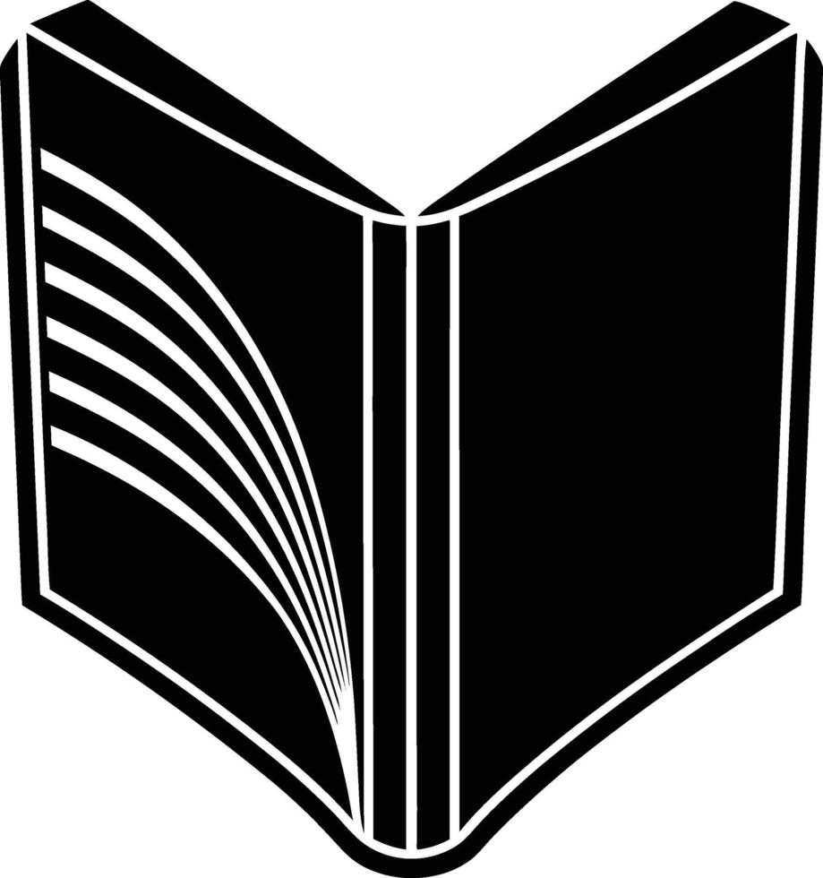 Book silhouette illustration vector