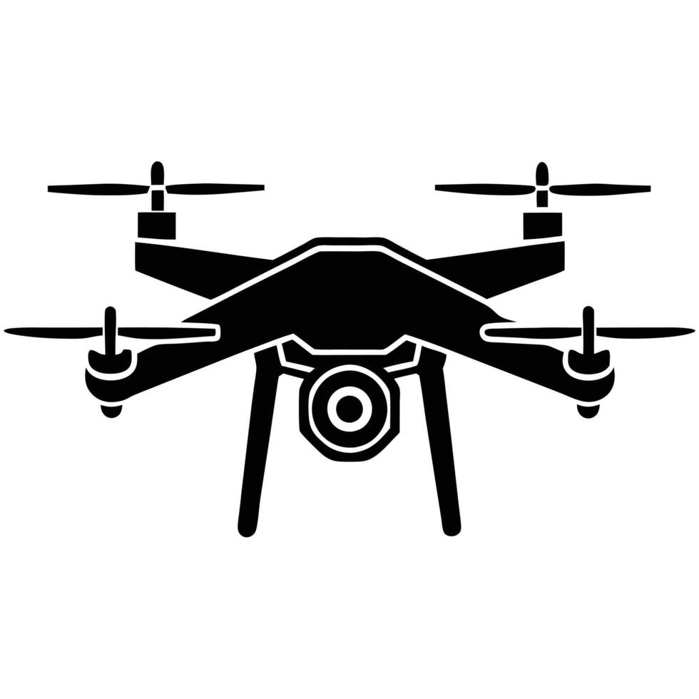 Drone silhouette illustrator vector