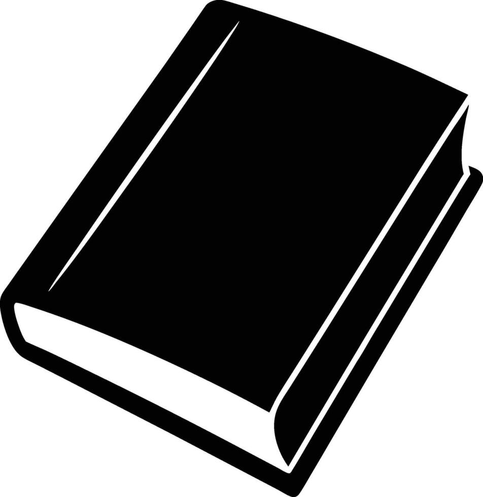 Book silhouette illustration vector