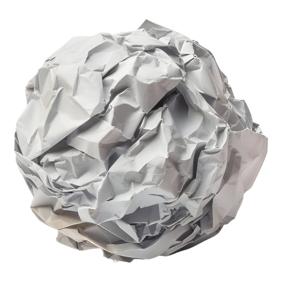 crumpled paper ball transparent background png