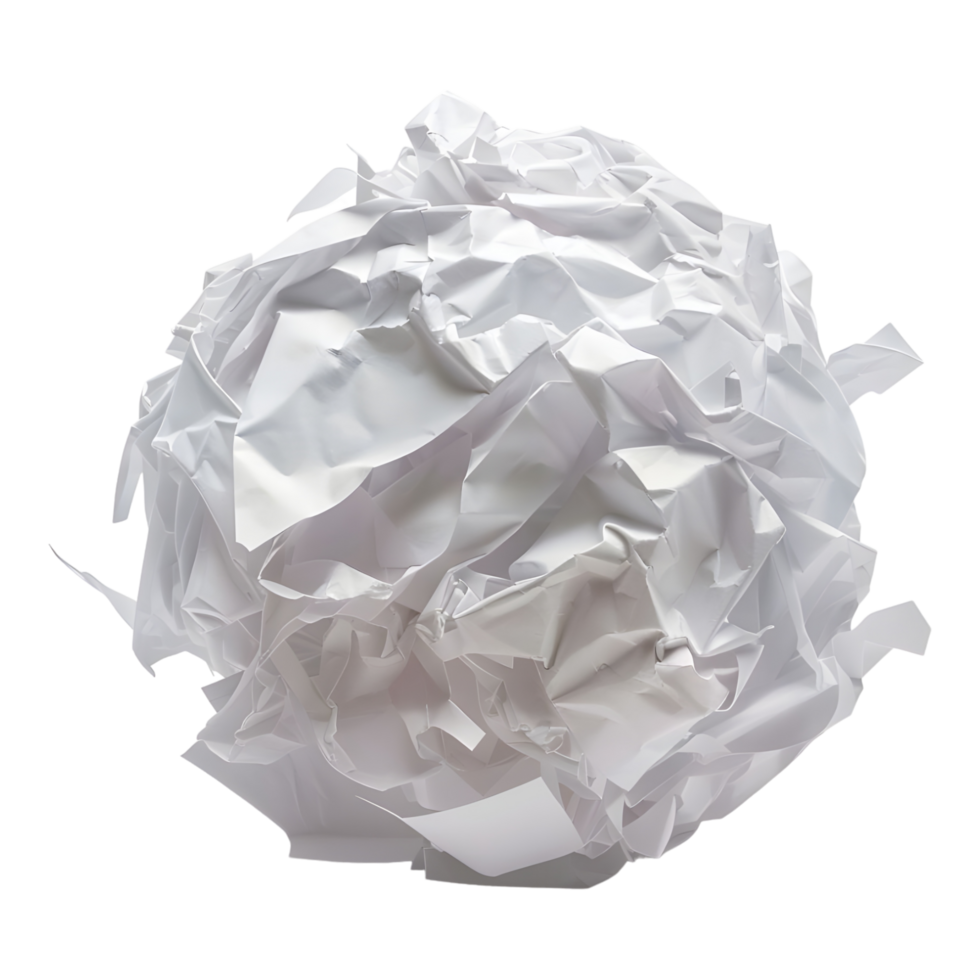 crumpled paper ball transparent background png