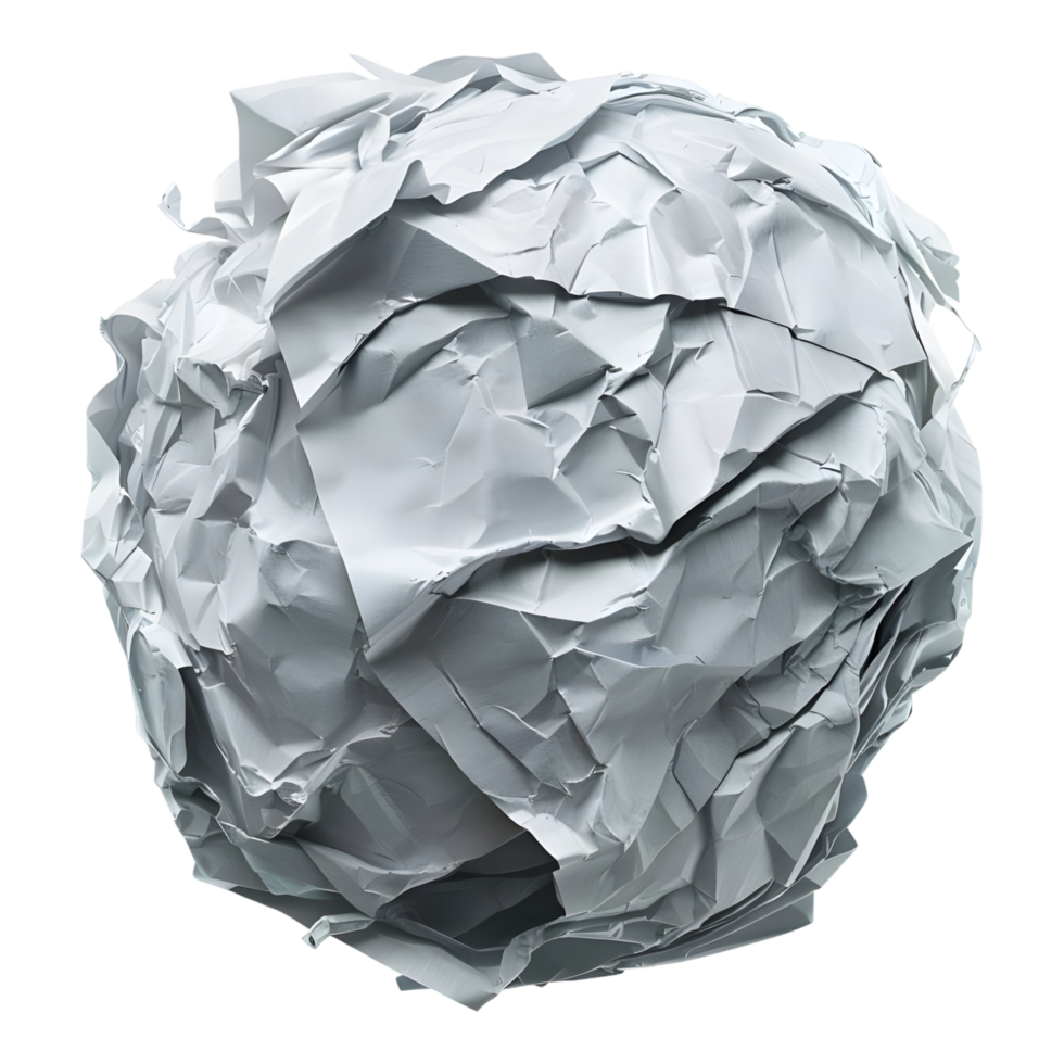 crumpled paper ball transparent background png