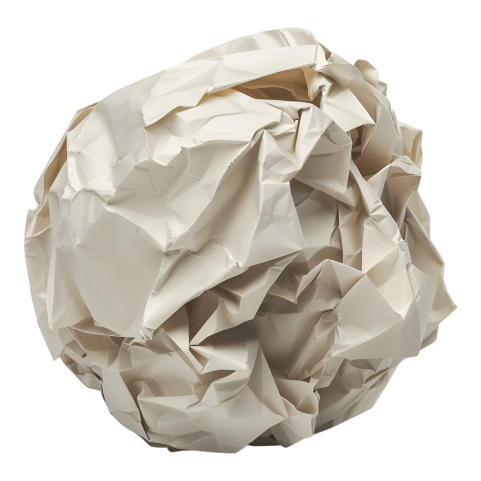crumpled paper ball transparent background png