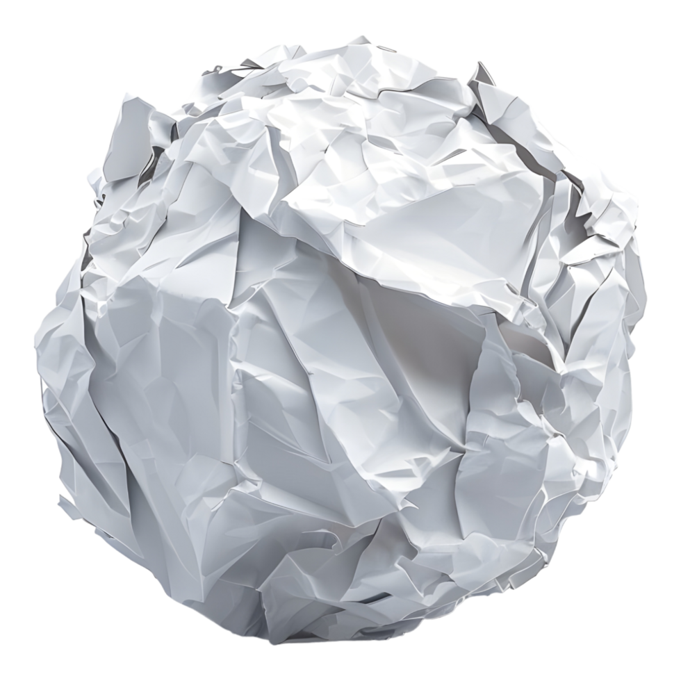 crumpled paper ball transparent background png