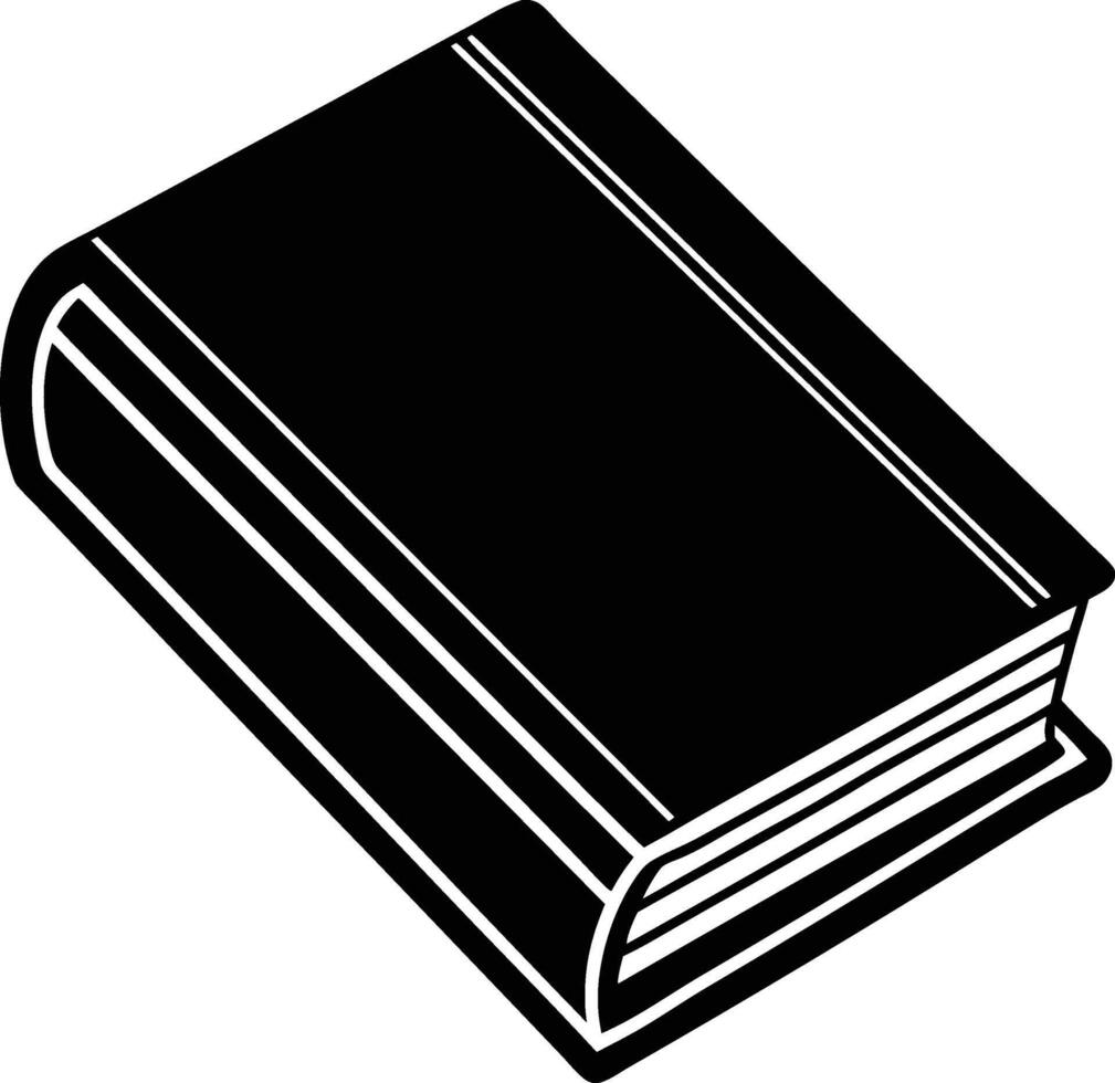Book silhouette illustration vector