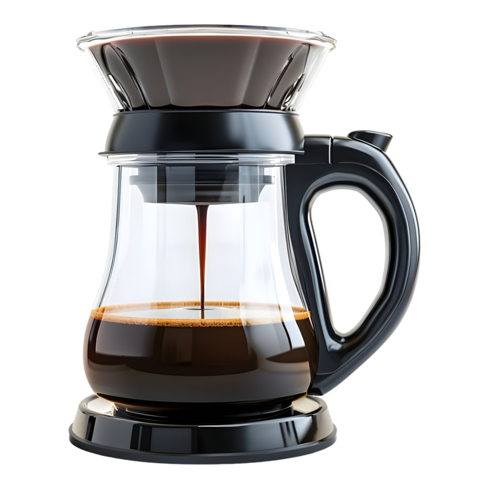 Coffee maker on vibrant transparent background png
