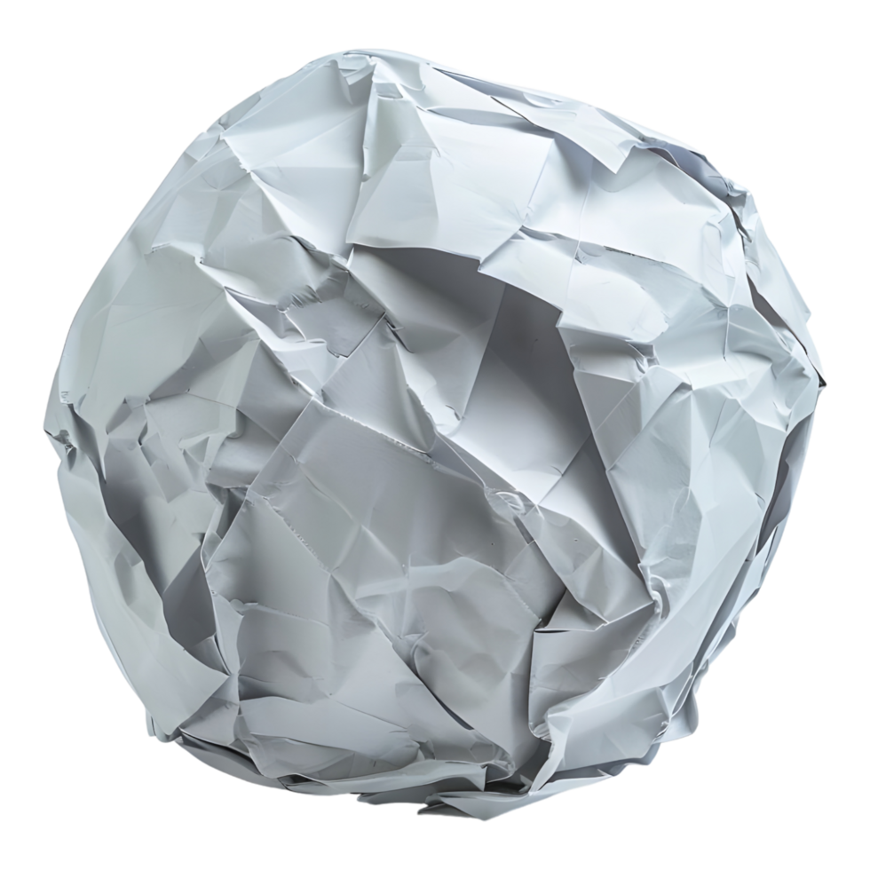 crumpled paper ball transparent background png