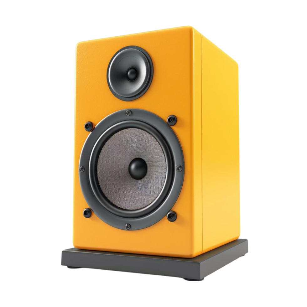 A Yellow Speaker On Transparent Background png