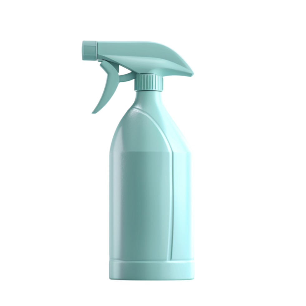 A Spray Bottle With A Green Cap On A Transparent Background png