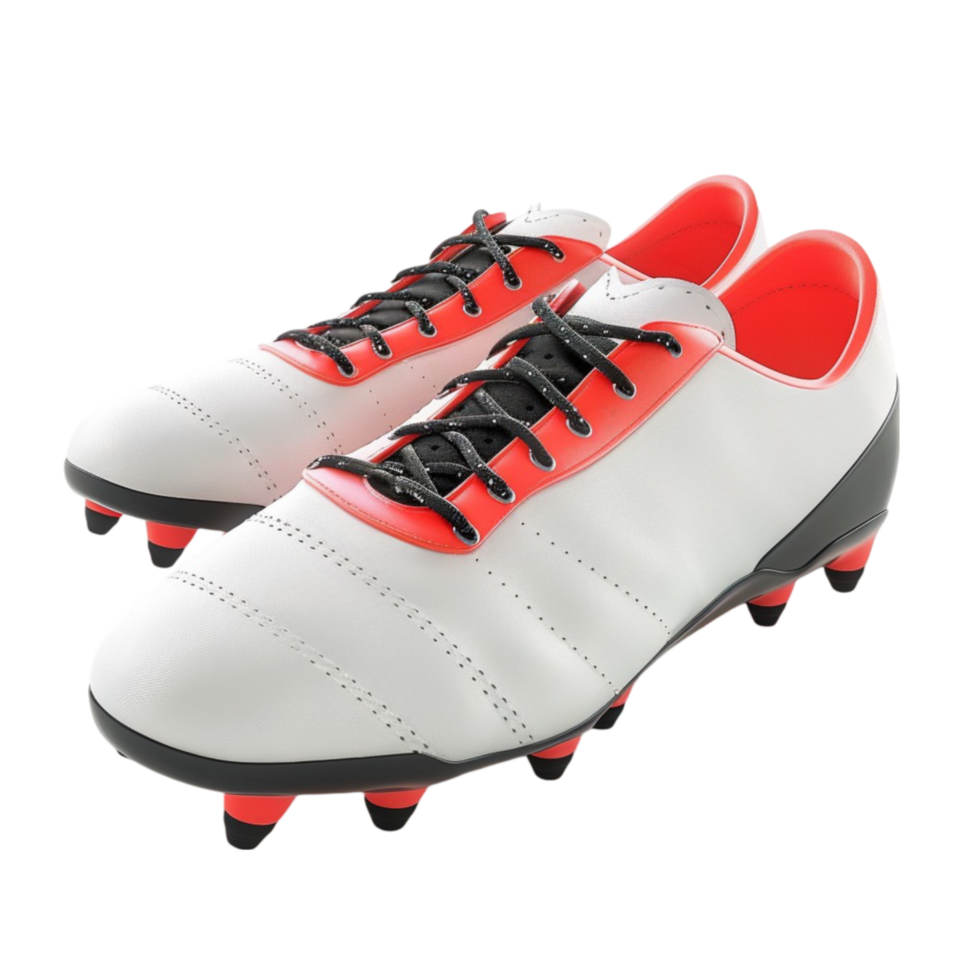 White Soccer Cleats On A Transparent Background png