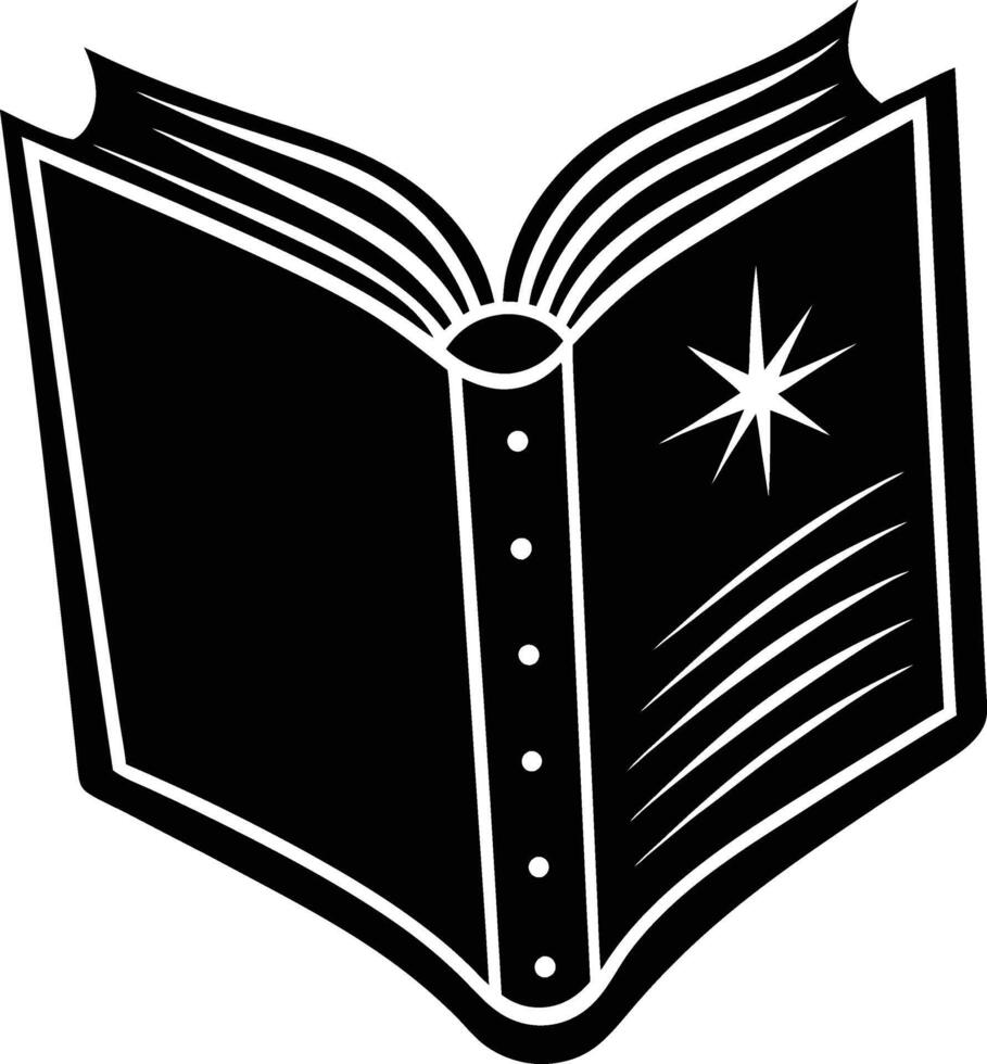 Book silhouette illustration vector