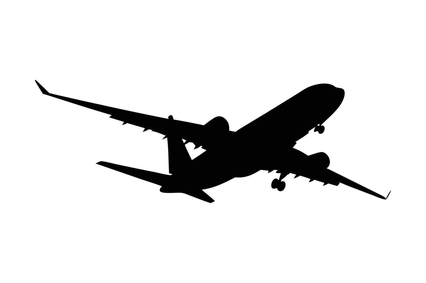 airplanes black colour silhouette vector