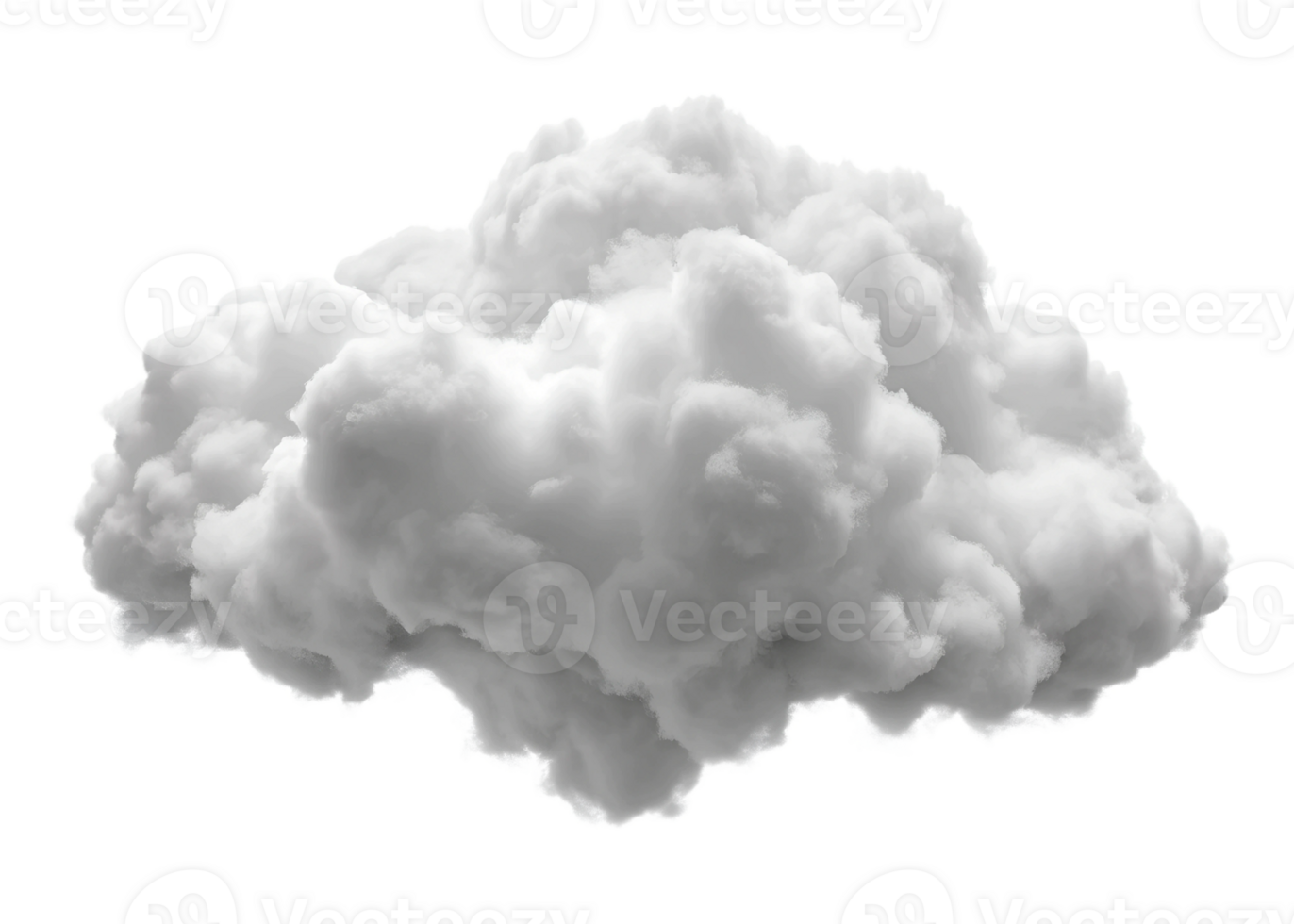 3d rendering style, white cloud atmospheric isolated on a transparent background png