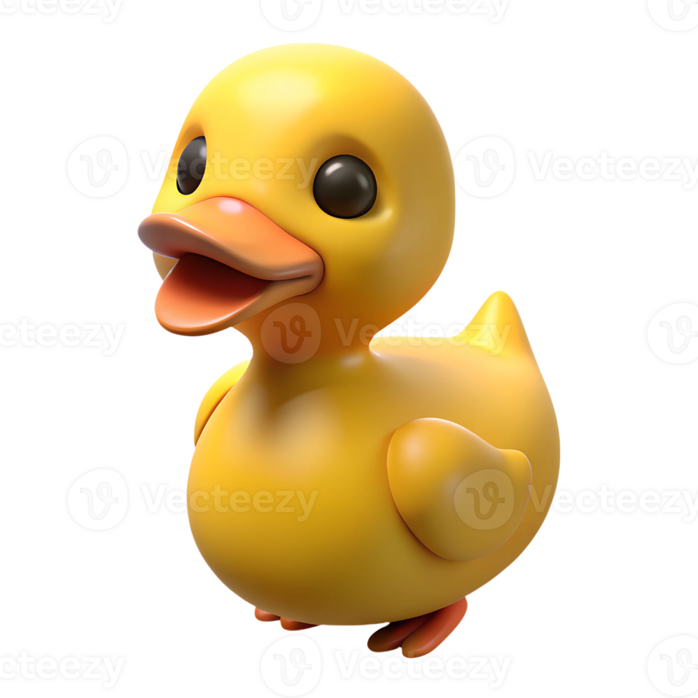 cartoon yellow duck isolated on a transparent background png
