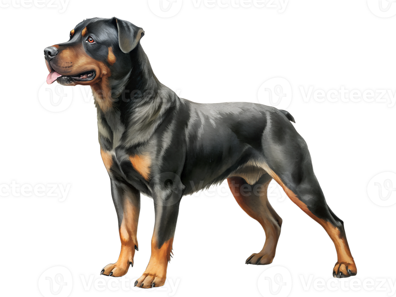 rottweiler, full body isolated on a transparent background png