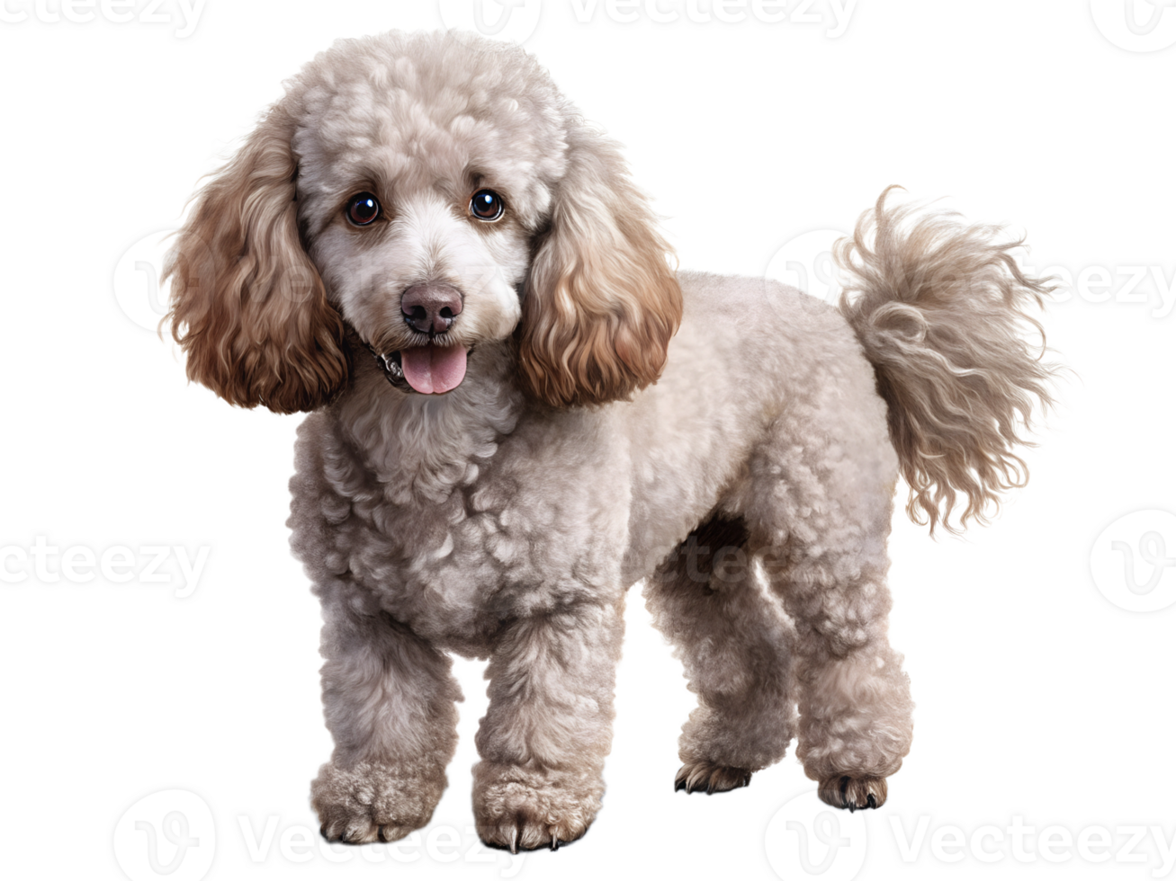 Poodle, full body, isolated on a transparent background png
