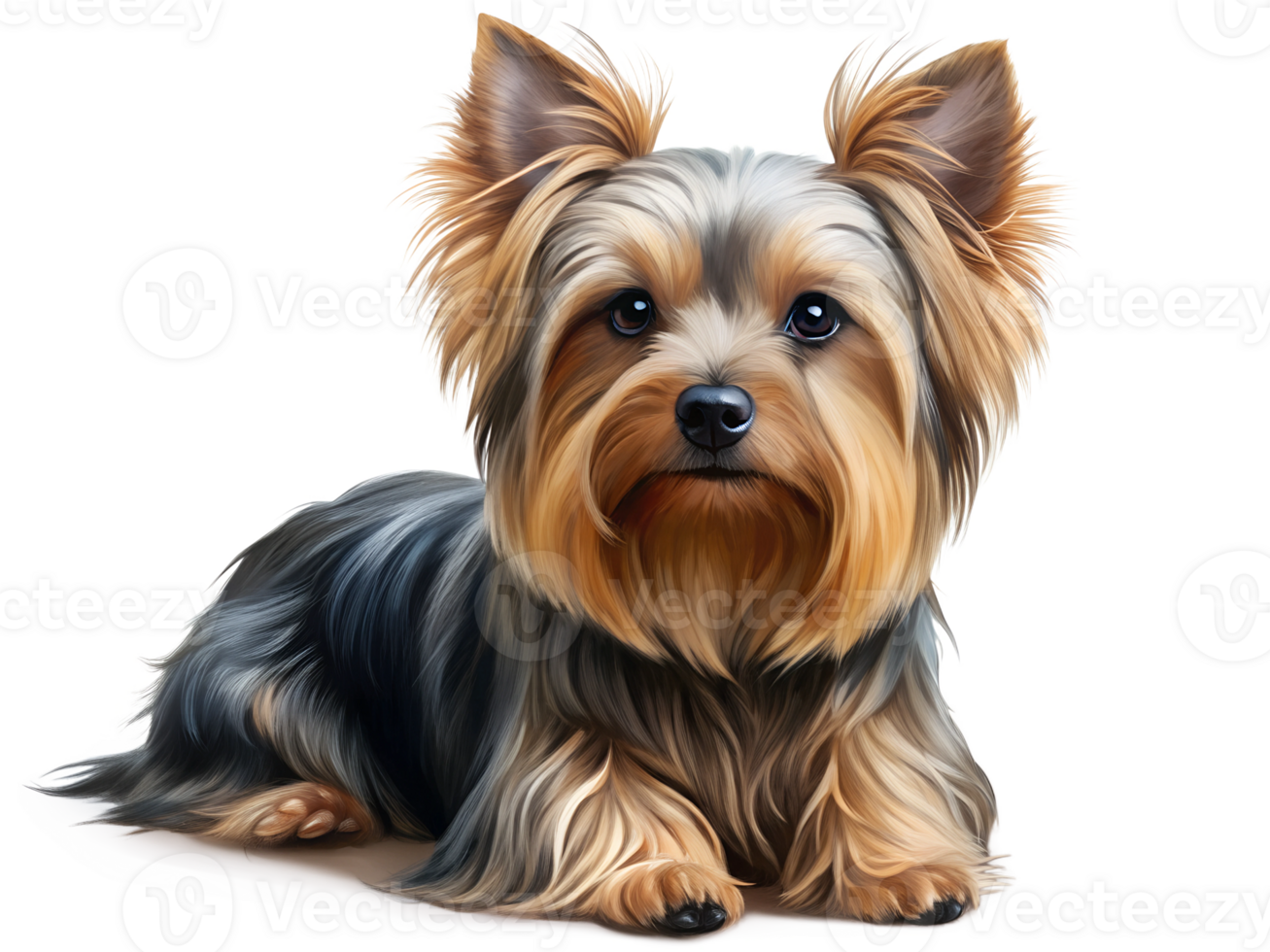 Yorkshire Terrier, full body,isolated on a transparent background png