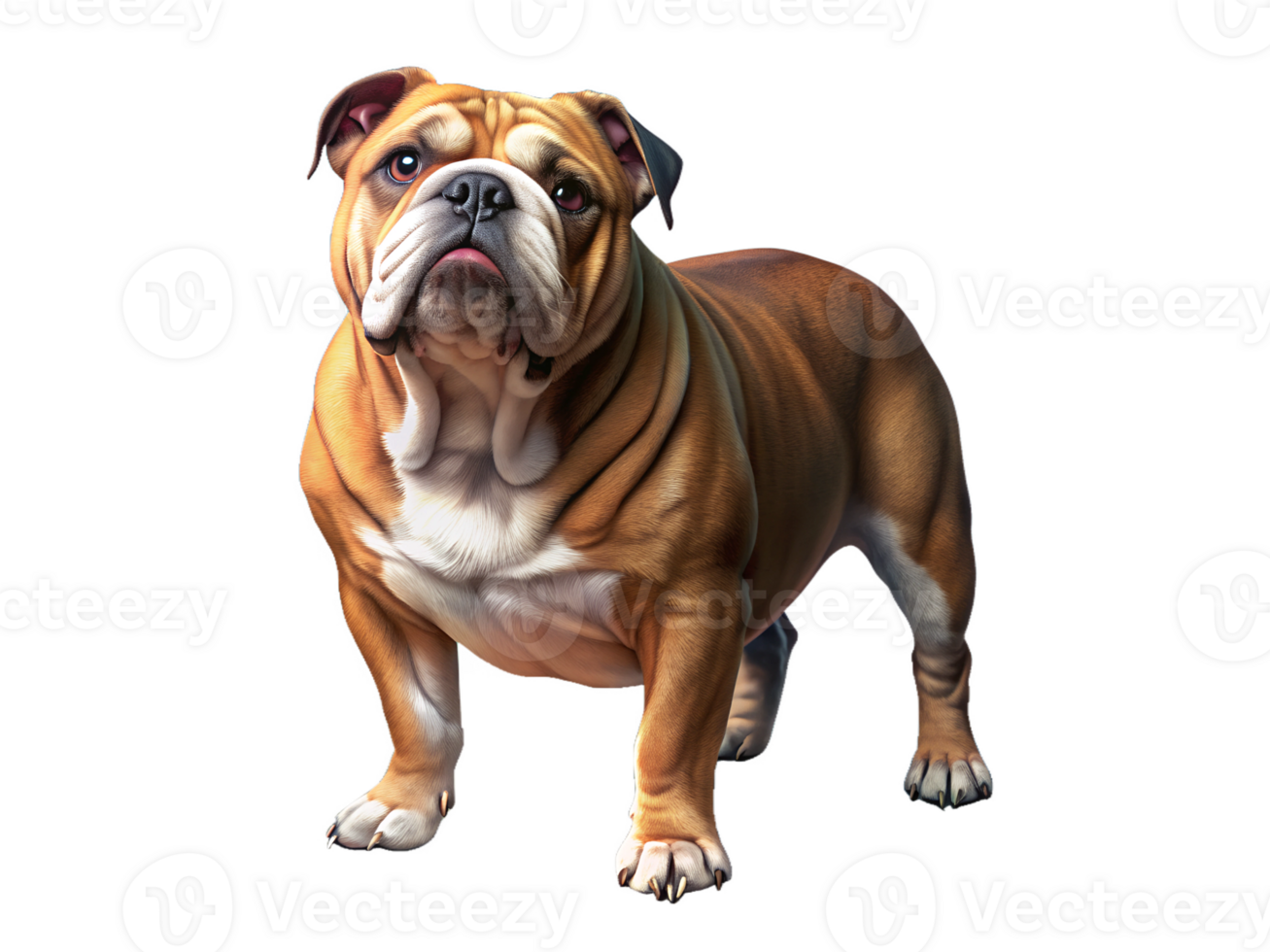 Bulldog, full body isolated on a transparent background png