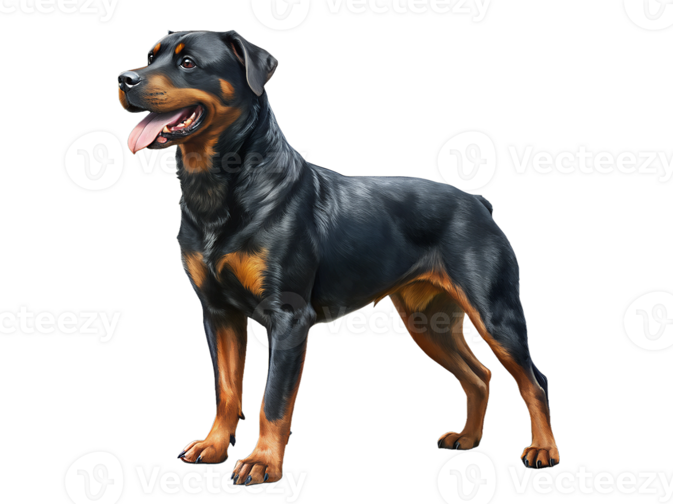 rottweiler, full body isolated on a transparent background png