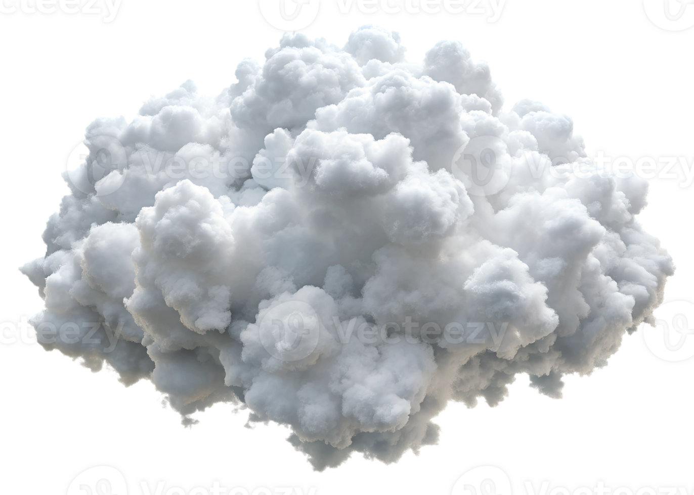3d rendering style, white cloud atmospheric isolated on a transparent background png