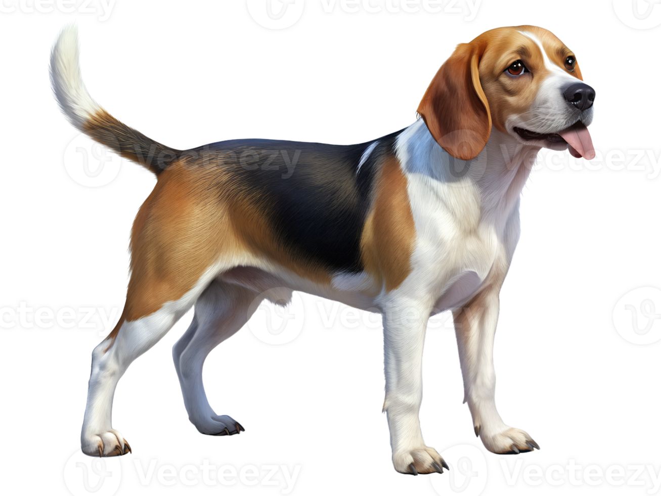 Beagle, full body isolated on a transparent background png