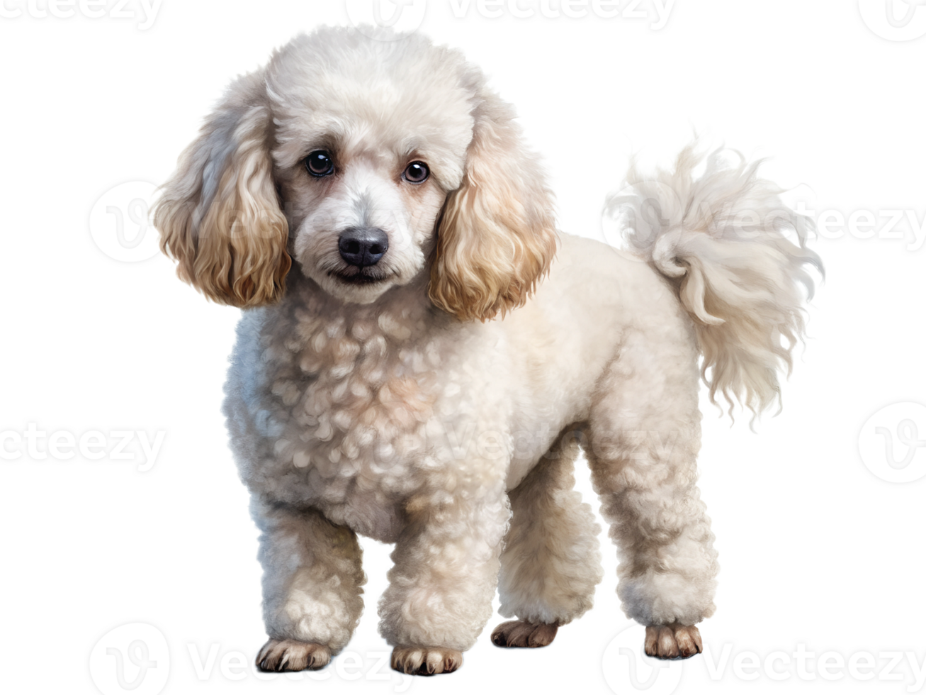 Poodle, full body, isolated on a transparent background png