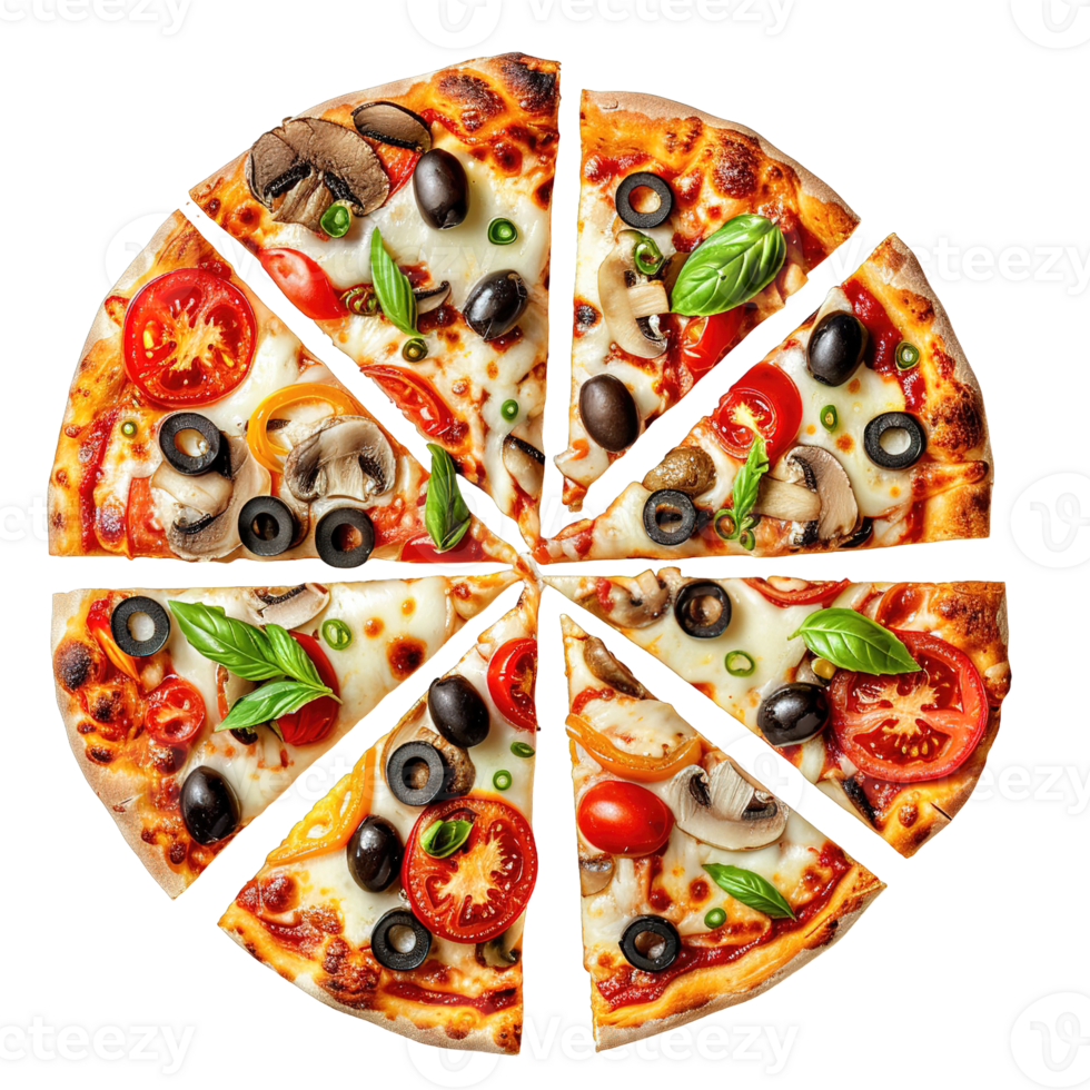 Delicious Pizza with olives png
