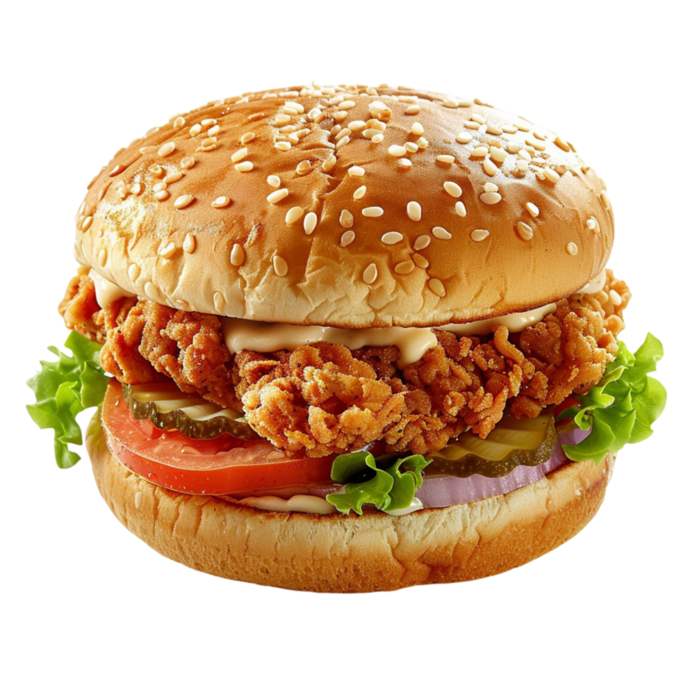 Zinger Burger Mania A Guide to Making the Perfect Spicy Chicken Sandwich png