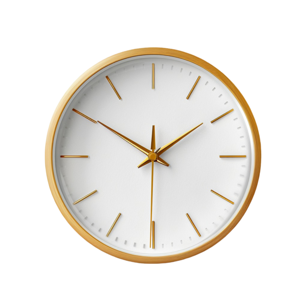 Charming Wooden Wall Clock Add Warmth and Character to Your Space png