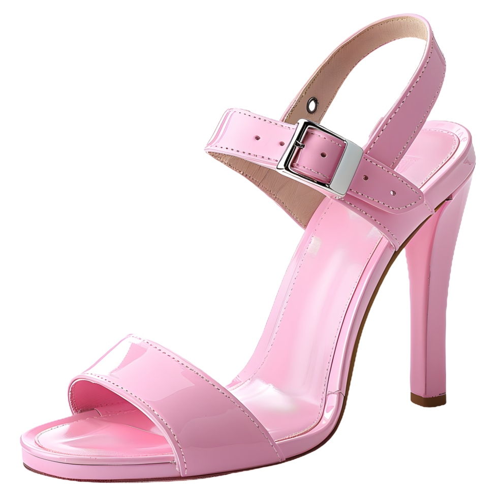 pink high heel sandals with straps on the bottom png