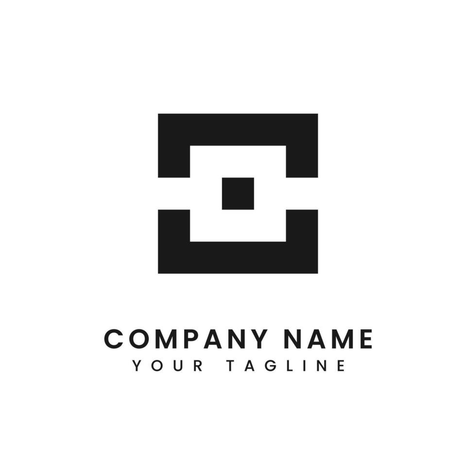 Minimalist flat logo squares design for company design. vector