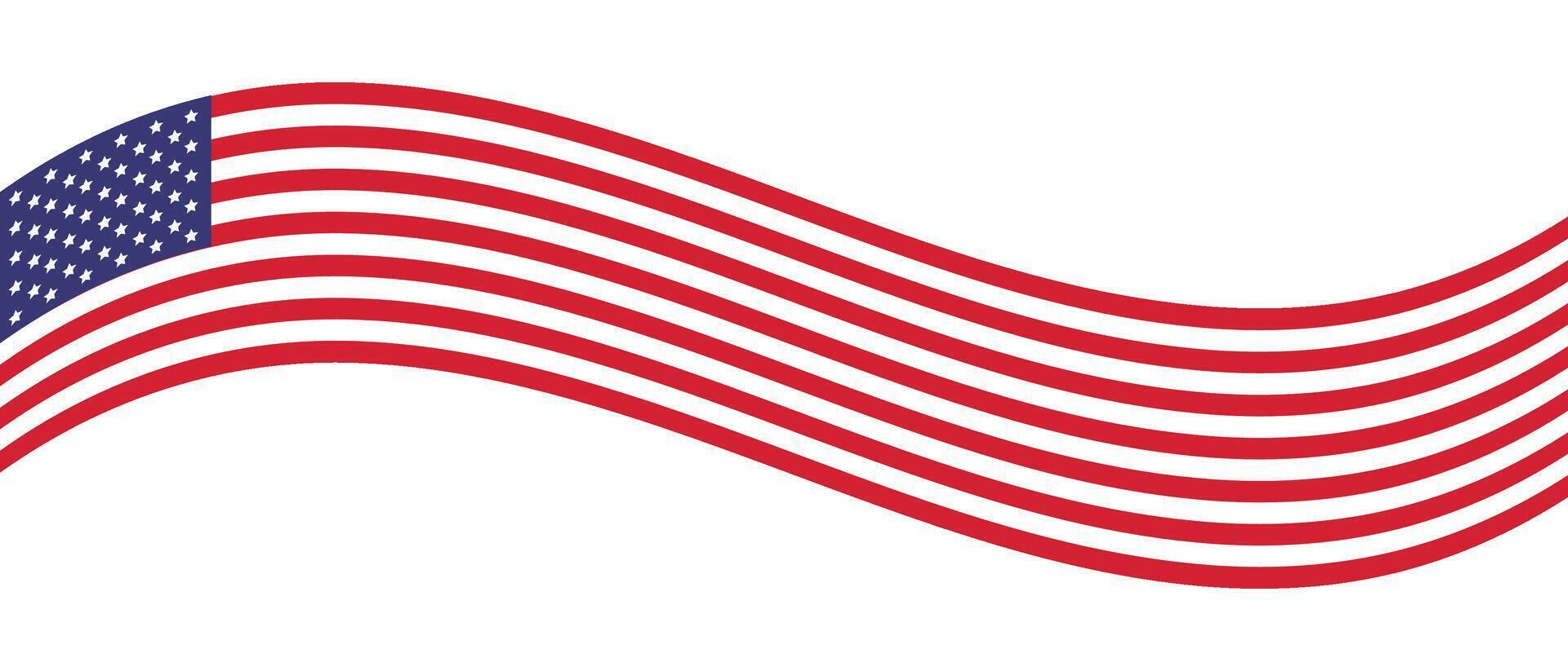 United States flag element design national independence day ribbon. illustration vector