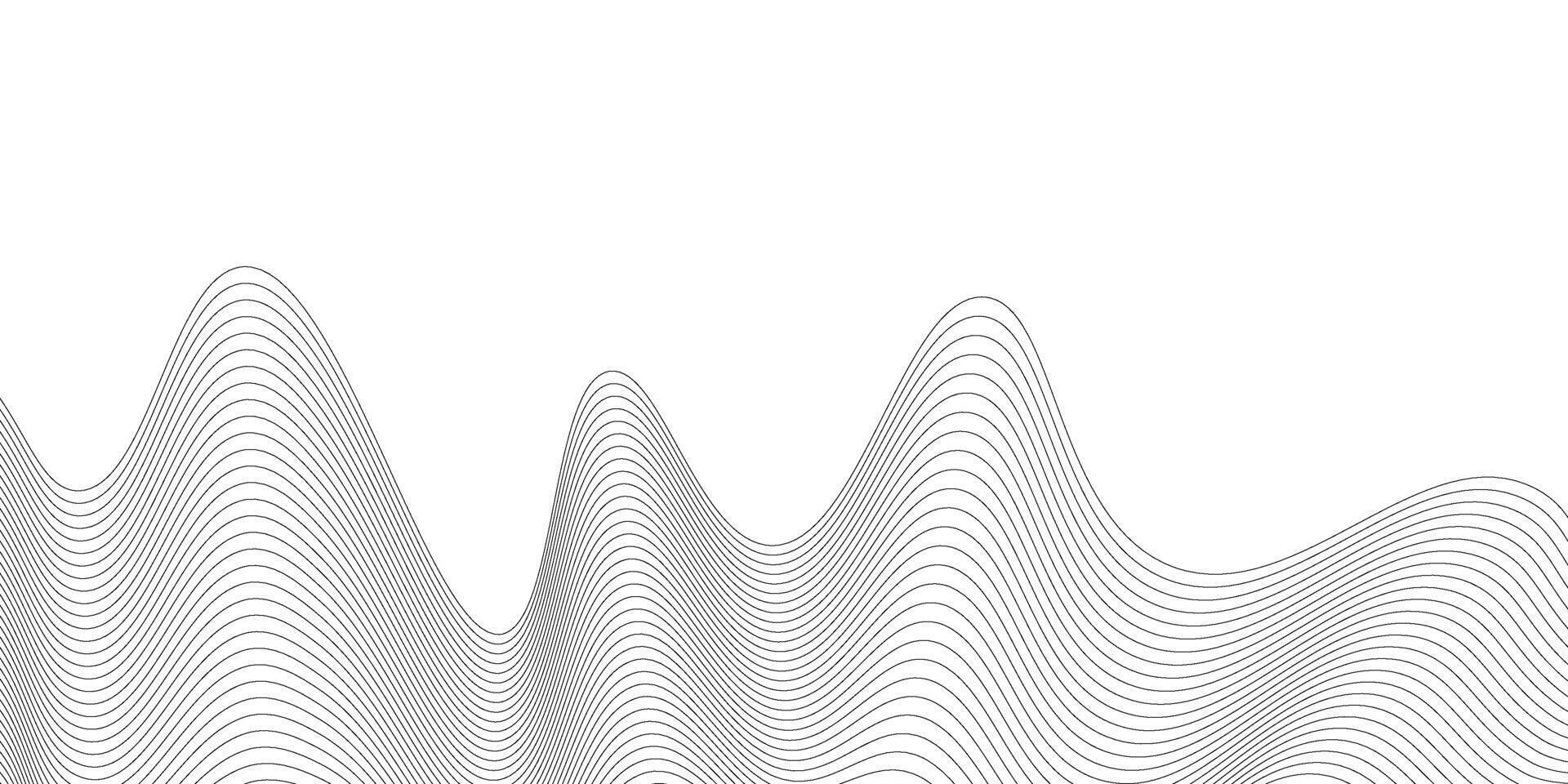 Abstract white background wavy line pattern. illustration vector