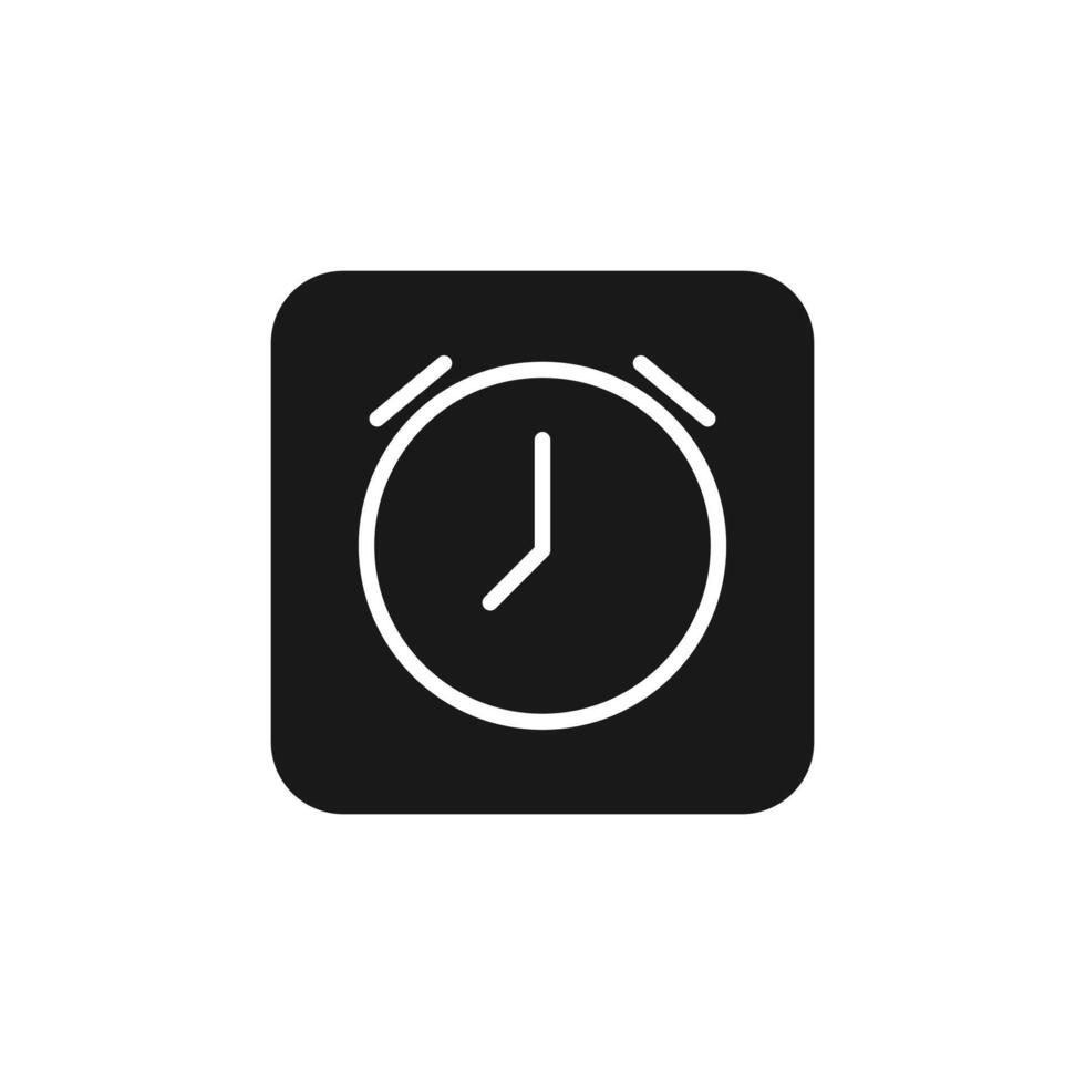 Clock alarm icon isolated on white background. Illustration vector