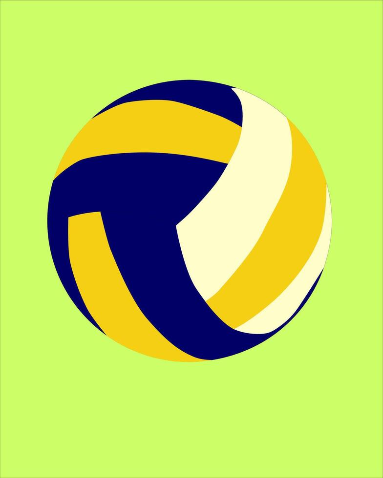 illustration of a volleyball ball with a green background vector