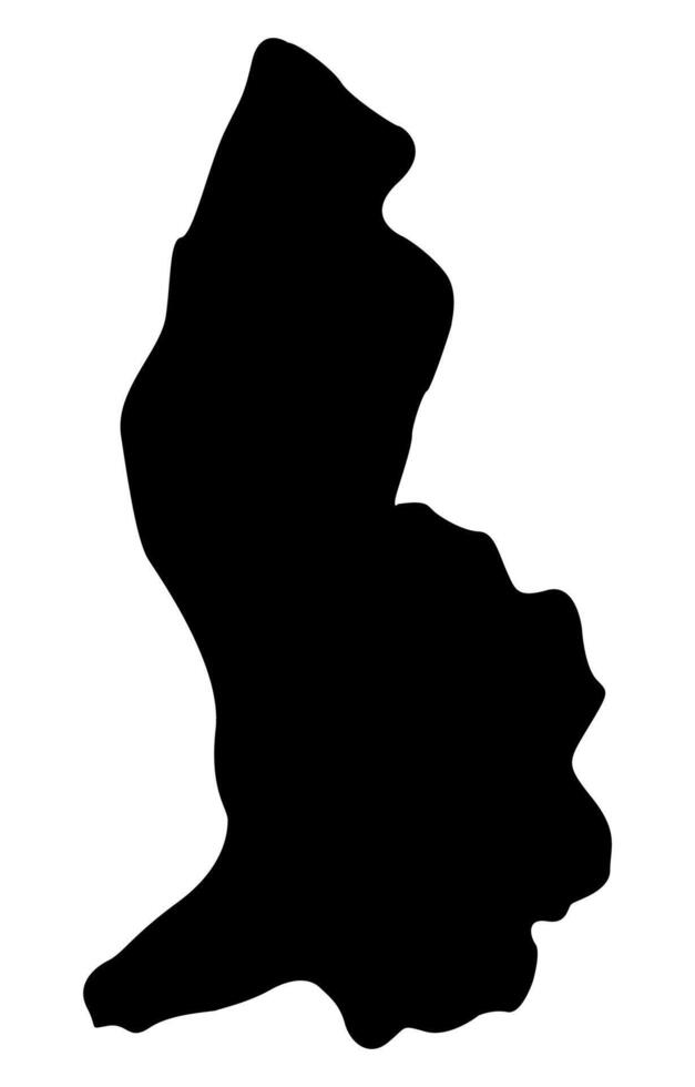 Black Silhouette of a Liechtenstein Country land Map vector