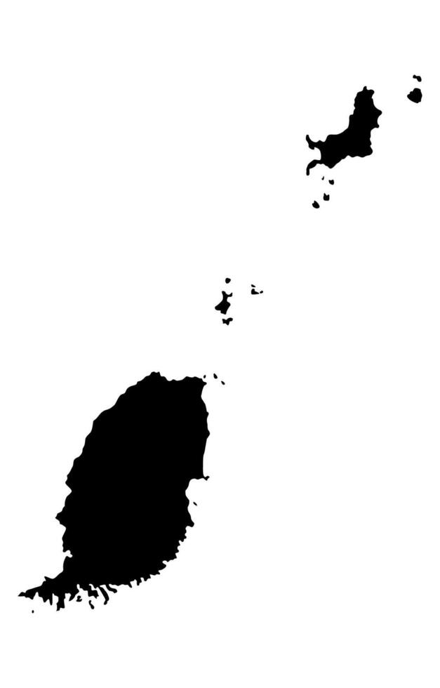 Black Silhouette of a grenada Country land Map vector