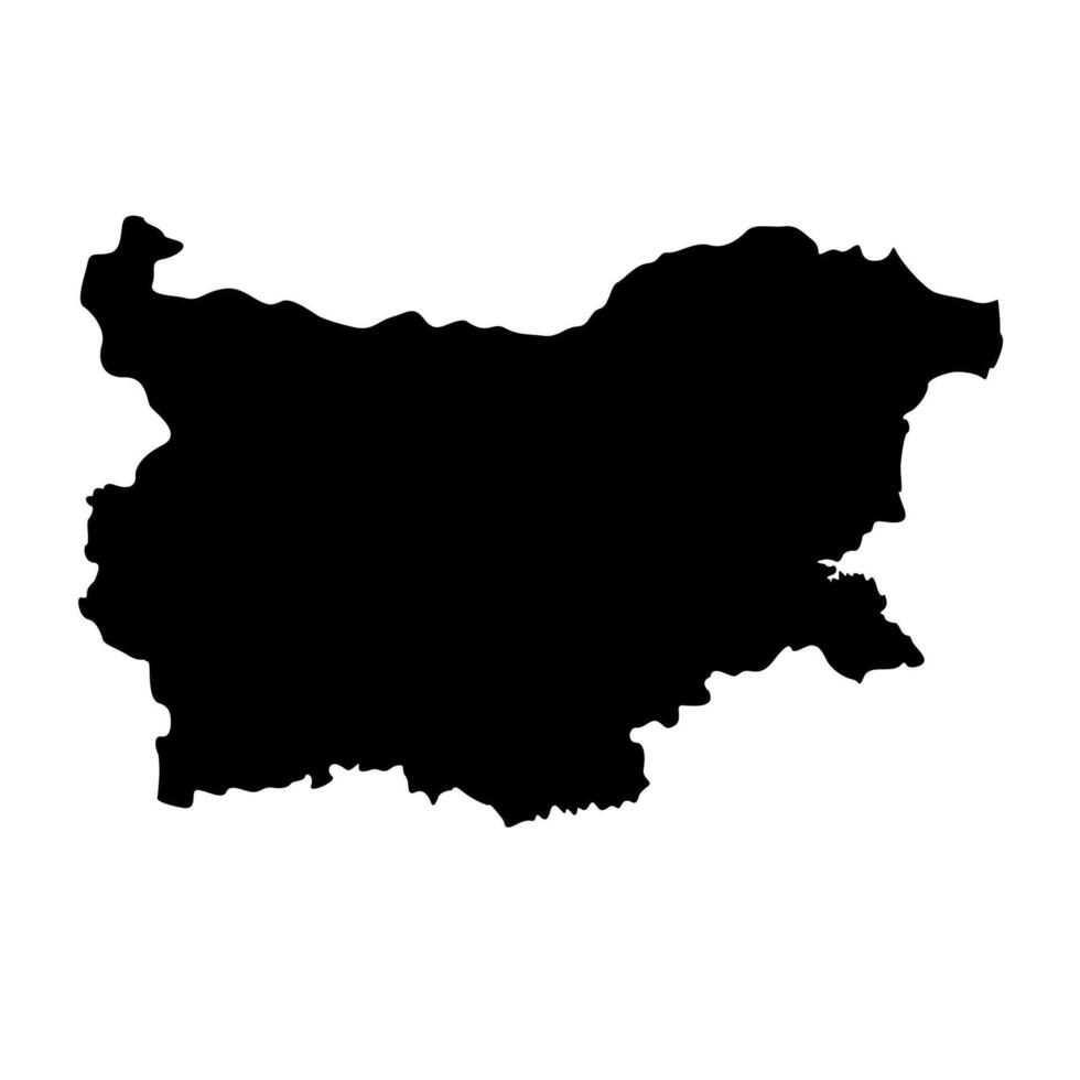 Black Silhouette of a Bulgaria Country land Map vector