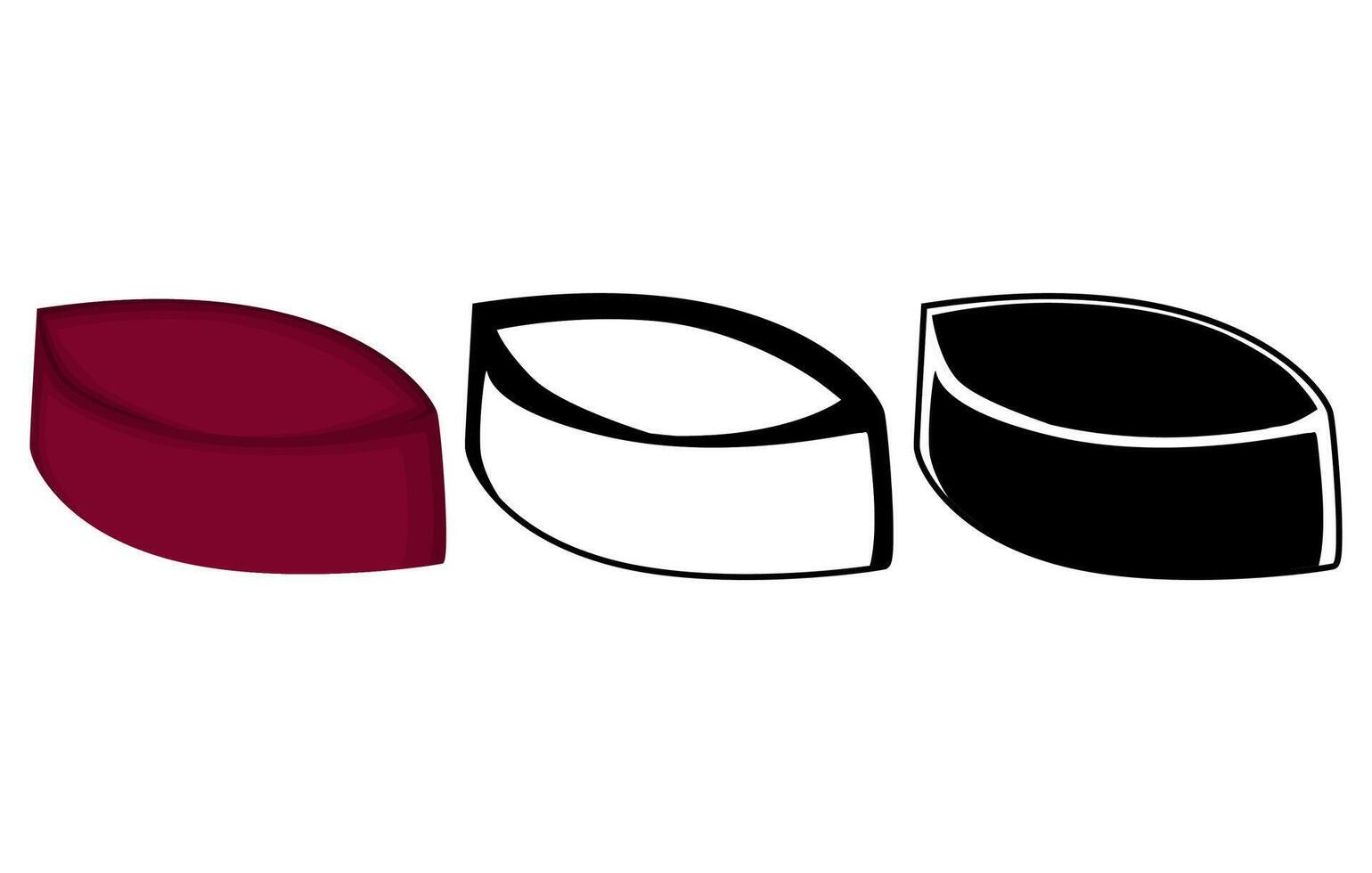 set islamic cap icon Indian turkey arabian oriental cap illustration vector