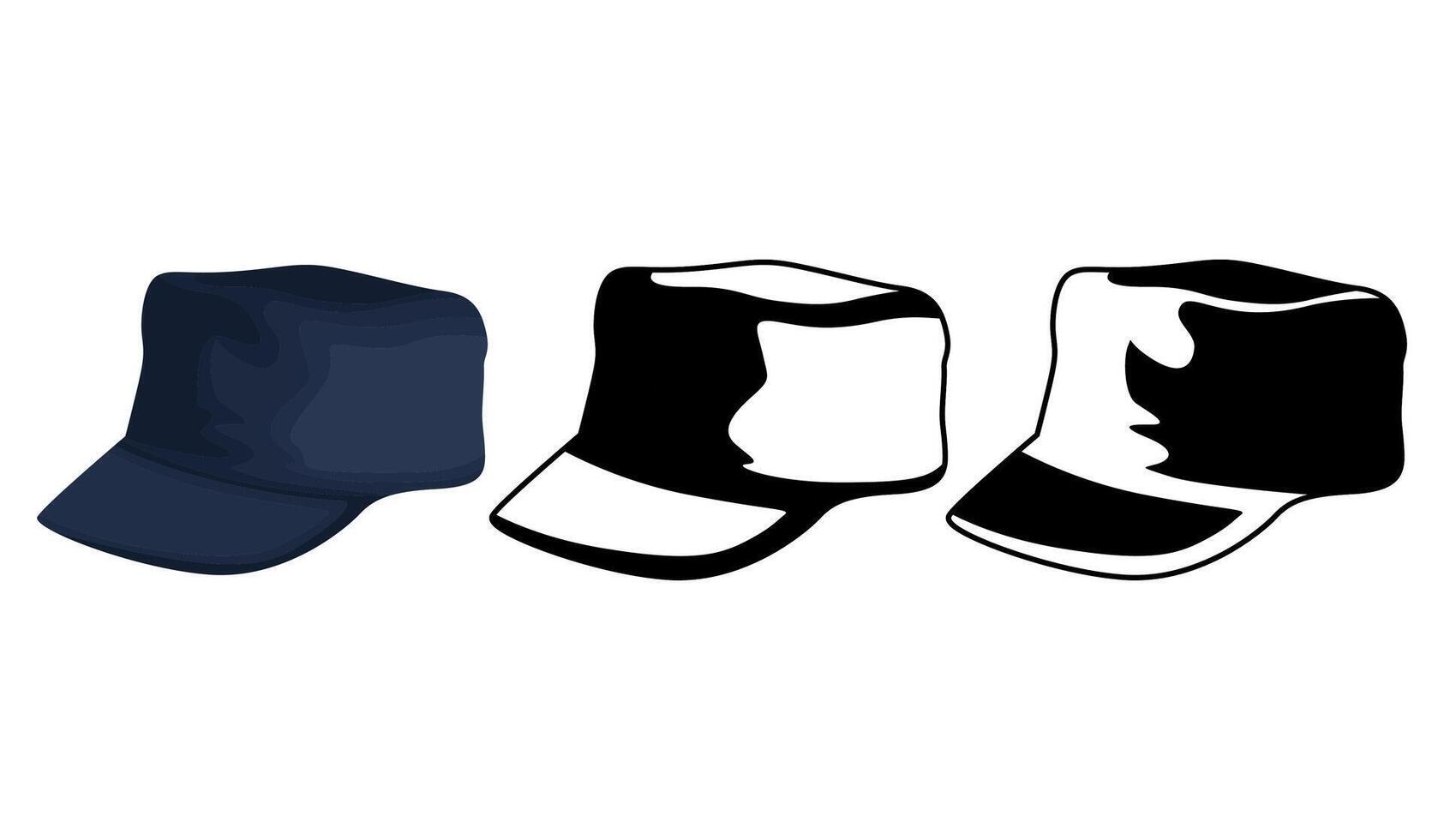 set field cap icon illustration vector
