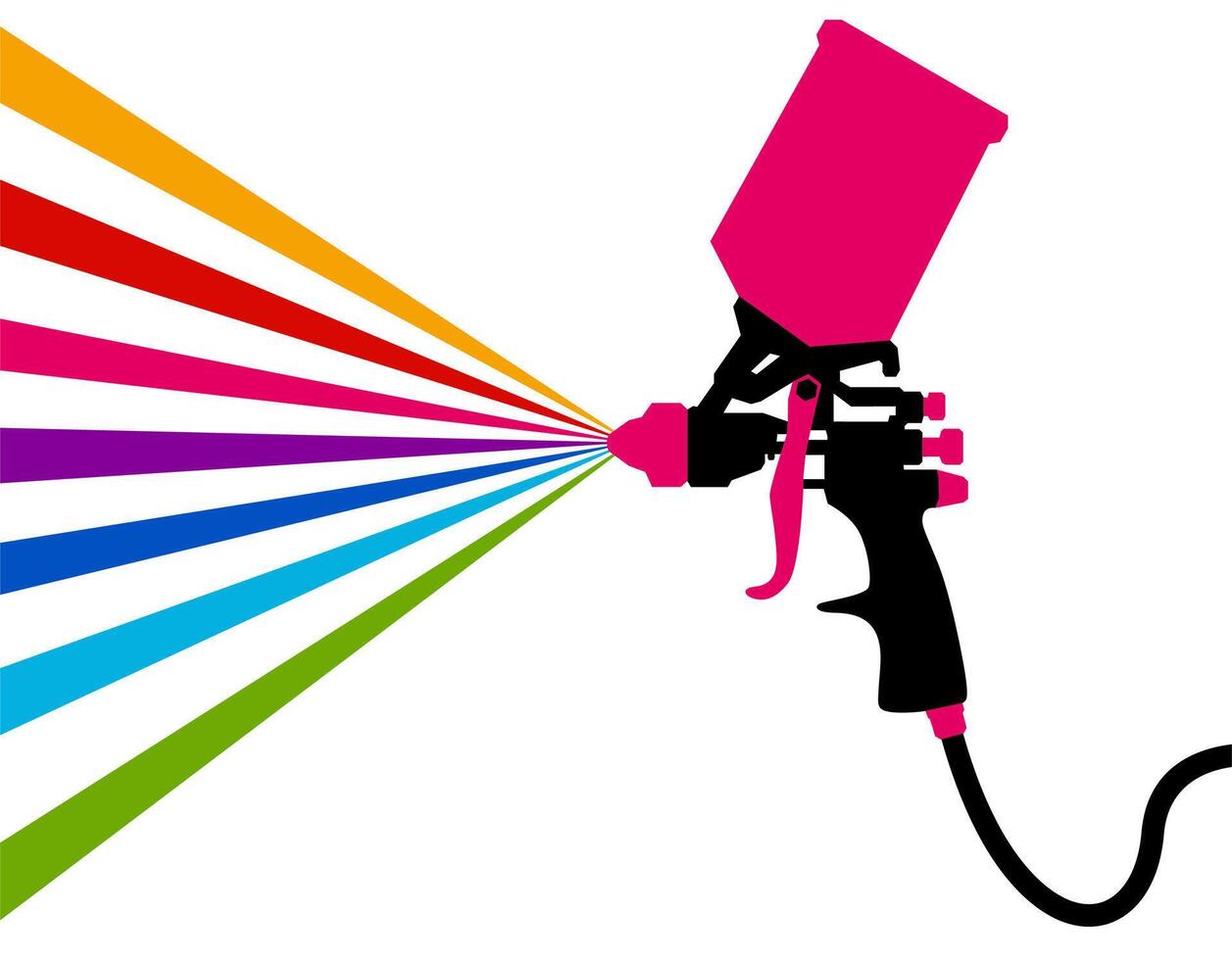 spray gun painting icon. automobile colorful paint pressure symbol design illustration vector