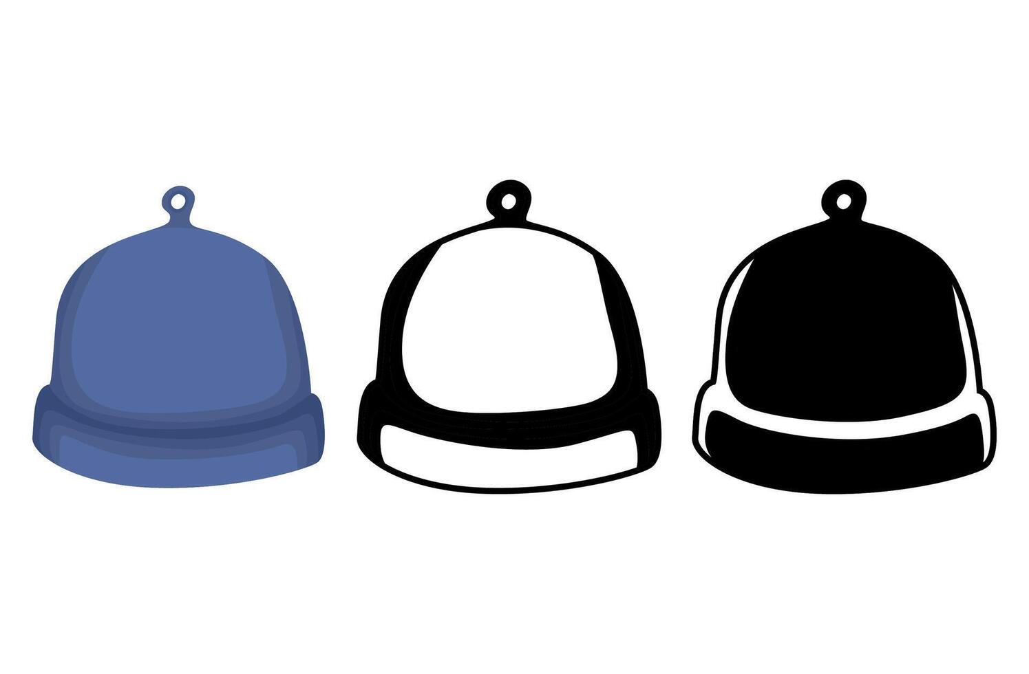 set Monmouth cap icon illustration vector