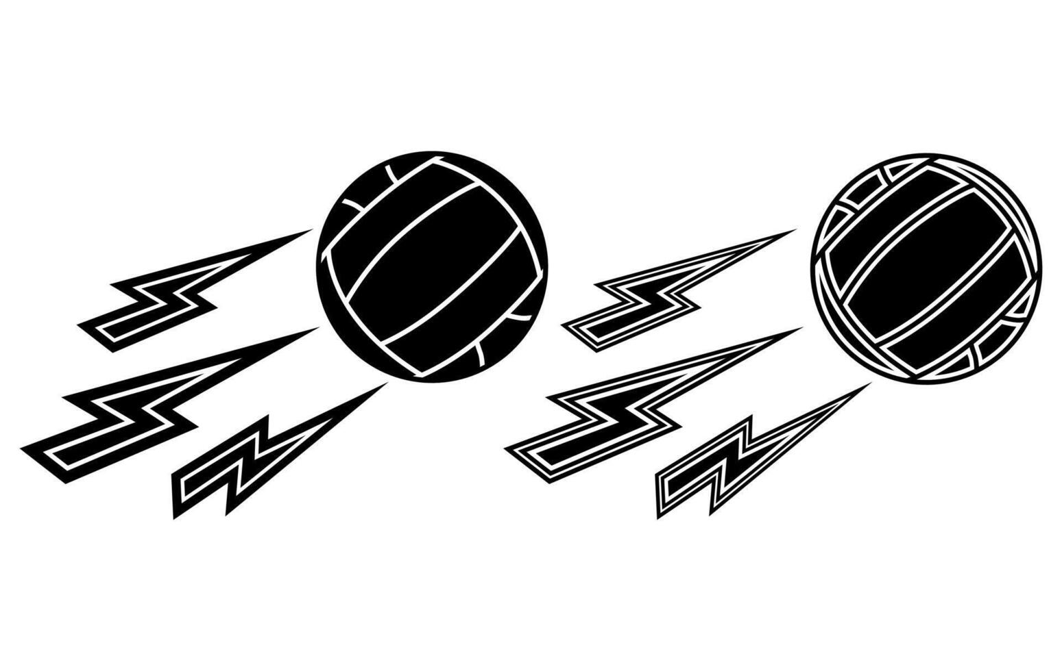 set collections Water polo Ball thunder icon. fast shoot Water polo lightning bolt design template illustration vector