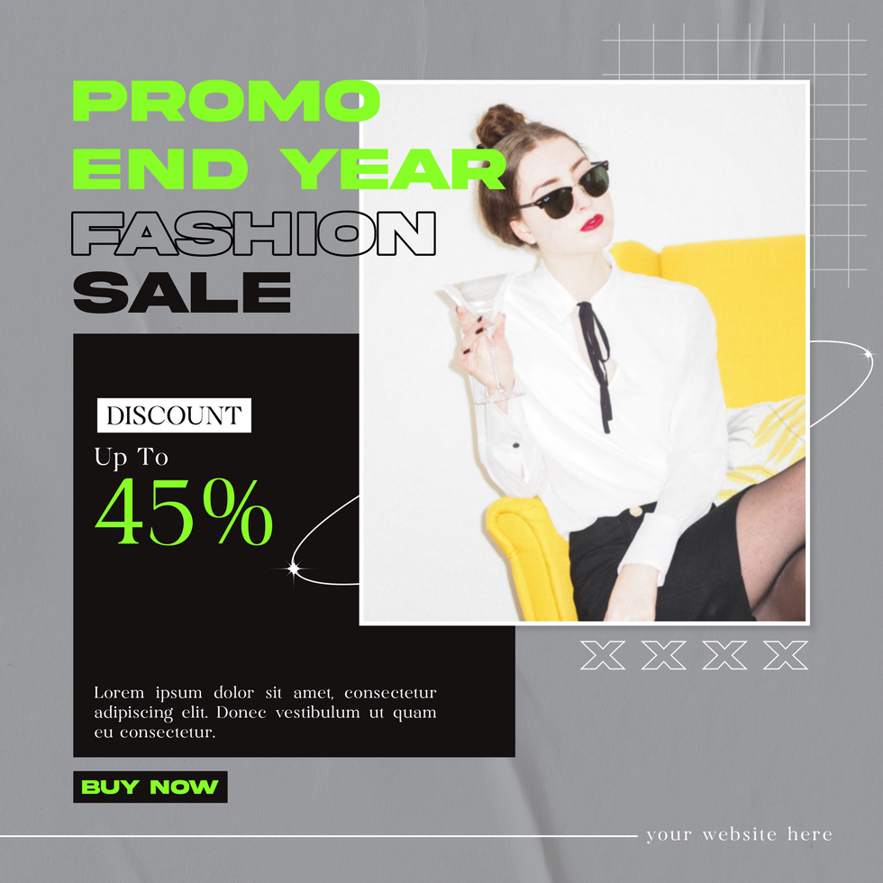 Year End Sale Fashion Discount Social Media Template psd