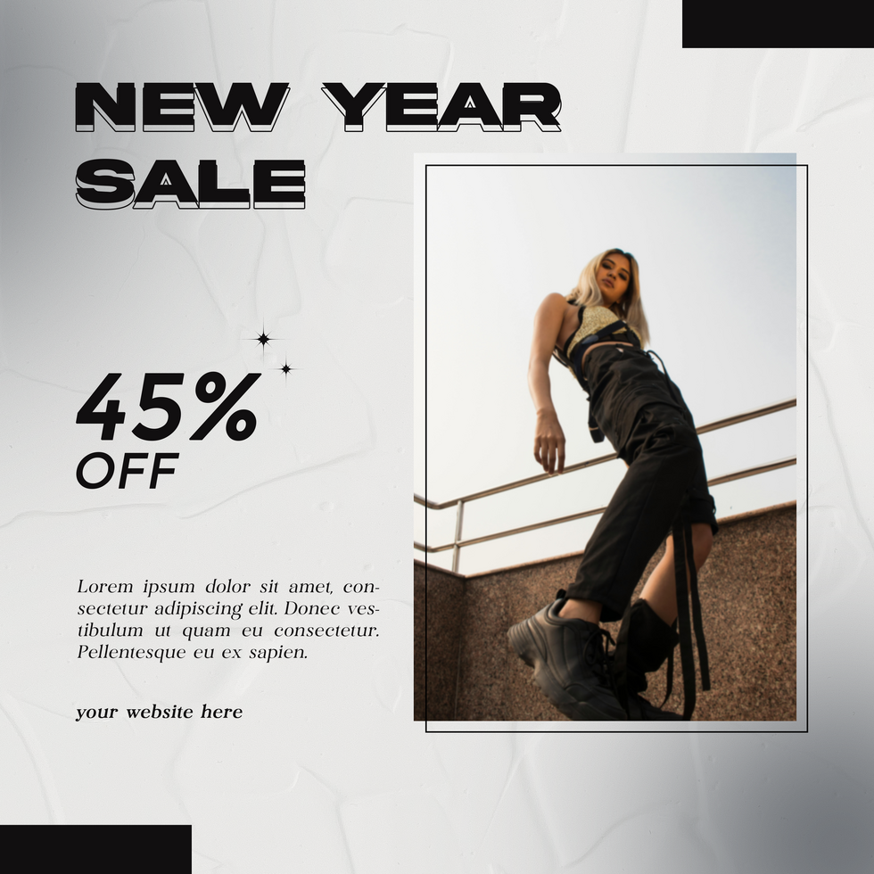 New Year Sale Fashion Product Minimalist Social Media Template psd