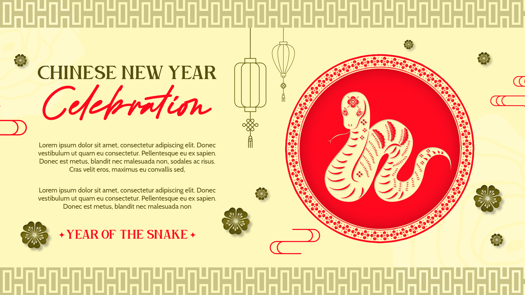 Chinese New Year Celebration Banner Template Design psd